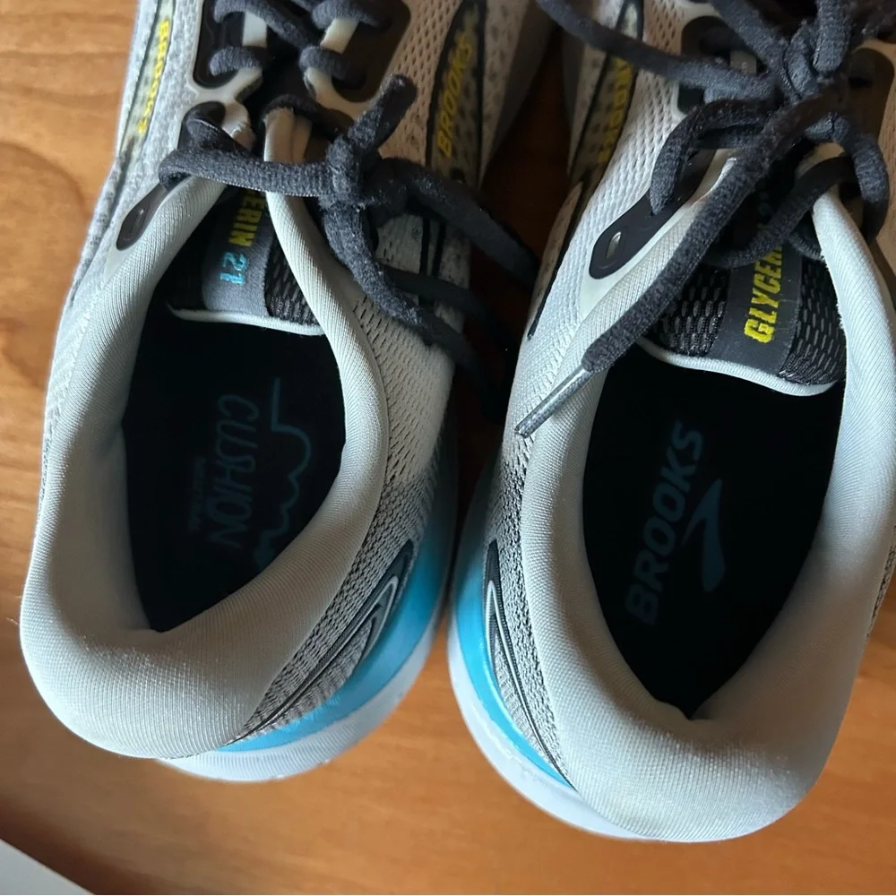 Brooks Glycerin 21 Road Running Shoes Coconut Iron Men's Size 12